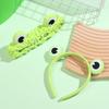Bandeau de maquillage élastique mignon à larges bords Bandeau amusant pour le visage Grenouille Bandeau pour les cheveux Soins de la peau