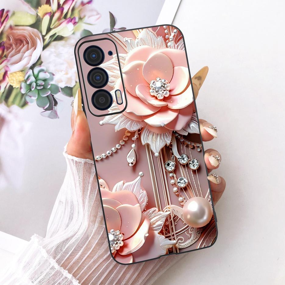 For Motorola Edge 2021 Case XT2141-1 Luxury Butterfly Tree Painted Cover Soft Silicone Case For Motorola Edge 2021 Edge2021 Bags