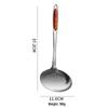 Ruhan Golden Peach Wood Stainless Steel Spatula & Ladle Set