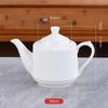 Ceramic Teapot with Built-in Filter, Available In Large & Small Sizes, Heat-Resistant, Pure White for Restaurants & Hotels.