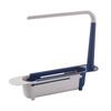Kitchen Sink Rack Color Block Retractable Easy To Clean Multipurpose Storage Rack for KitchenBlue