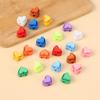 5Pcs Colorful Garment Stoppers Heart-Shaped Plastic Cord Locks Double Hole Spring Toggle Anti-Slip Stoppers Garment Accessories