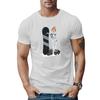 Men'S New Summer StyleT-Shirt Featuring an Illustration of a Skeleton Snowboarding, Oversized, Cool, Casual, and Fashionable