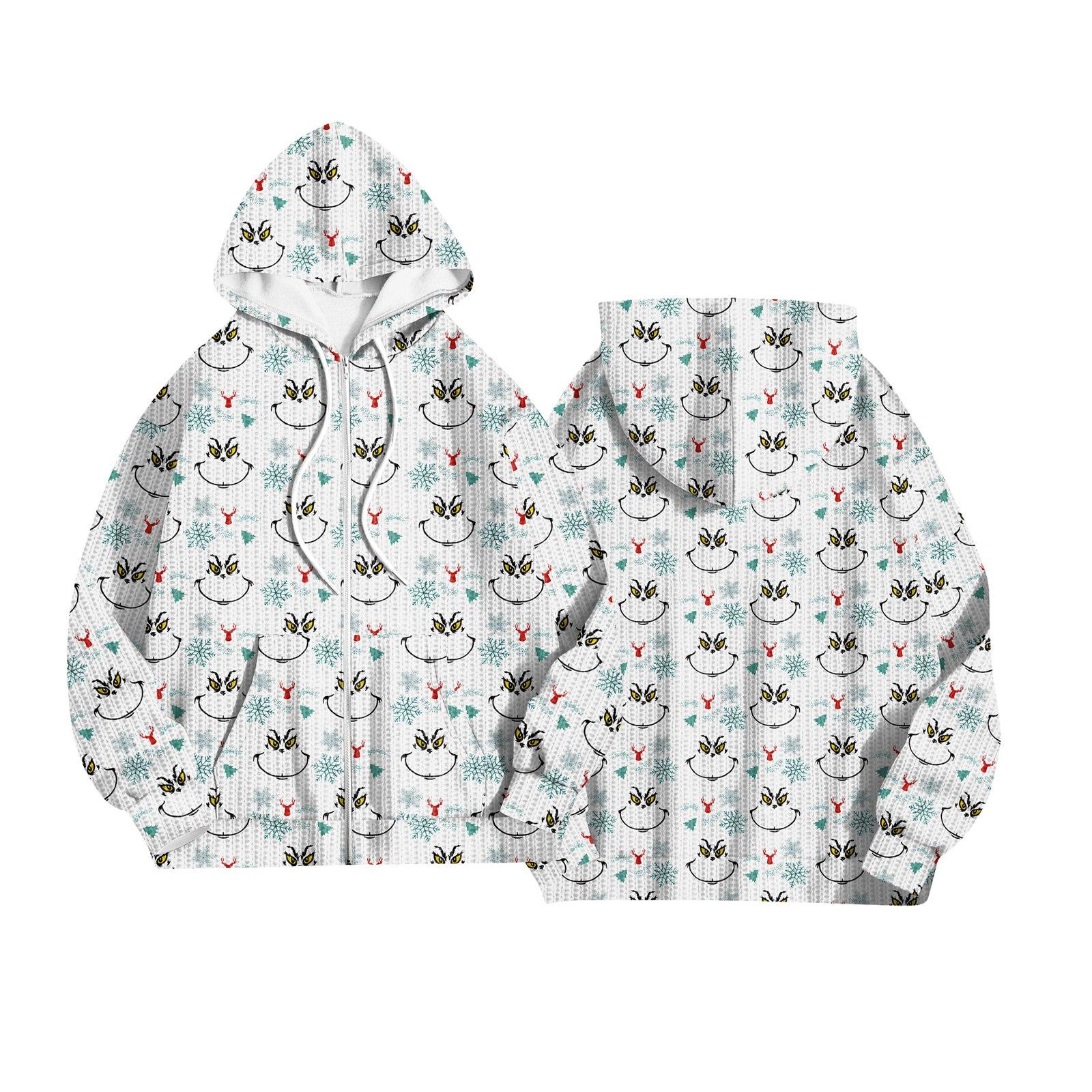 

Женская модная куртка, повседневный кардиган с капюшоном и длинными рукавами с принтом, толстовки XL белый