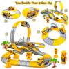 Electric Rail Car Toy With Flexible Track Parent-Child Assembly Engineering Puzzle Play Vehicle Birthday Gift For Children