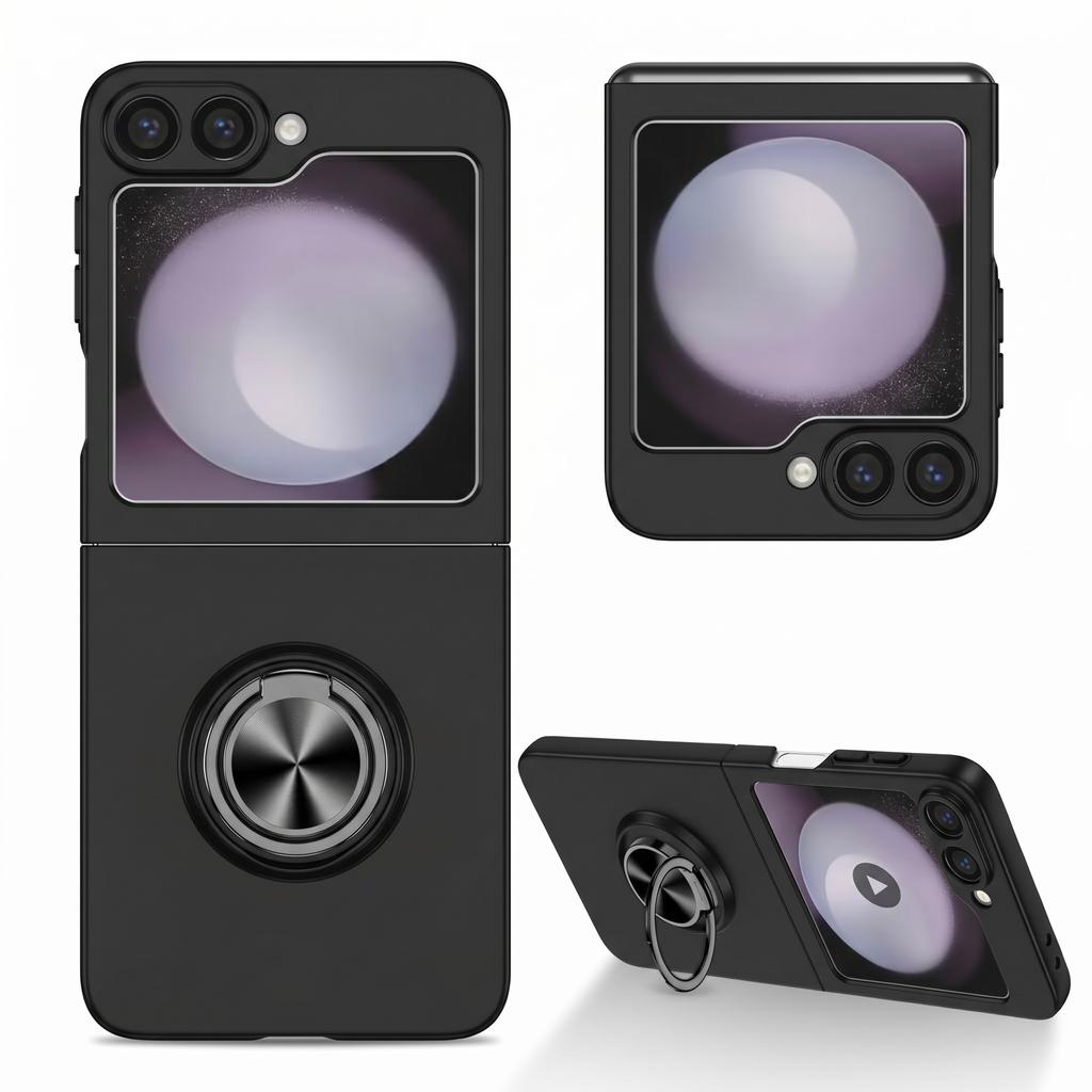 Ring Holder Anti-Falling Case for Samsung Galaxy Z Flip7 FE Flip6 Flip5 Flip 7 6 5 4 3 Flip3 Flip4 Shockproof Hard Cover Funda