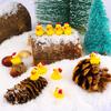 100/50Pc Mini Christmas Resin Ducks Tiny Miniature Ducks With Xmas Hat Figures For Craft Home Prank Game Dollhouse Party Decor
