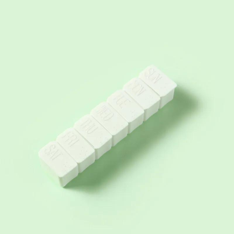 1 Stuk 7 Dagen Mini Medicijndoos Wekelijkse Tablet Houder Opberg Organizer Container Doosje 7 Vakjes Verdelers Draagbare Afgesloten Pillendoosje