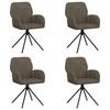 Swivel Dining Chairs 4 Pcs Faux Suede Dark Gray
