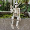 Realistic Waving Skeleton Miniature Figurine Handcrafted Resin Art Ornament Perfect For Halloween Holiday Decors Gift