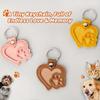 PU Leather Pet Hair Key Chain Portable Memorial Key Chain Pet Hair Storage Bag  Pet Loss Memorial