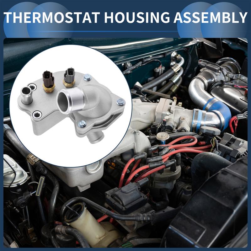 X Autohaux Engine Coolant Thermostat Housing Assembly fit for Ford Explorer 4.0L 1997-2001