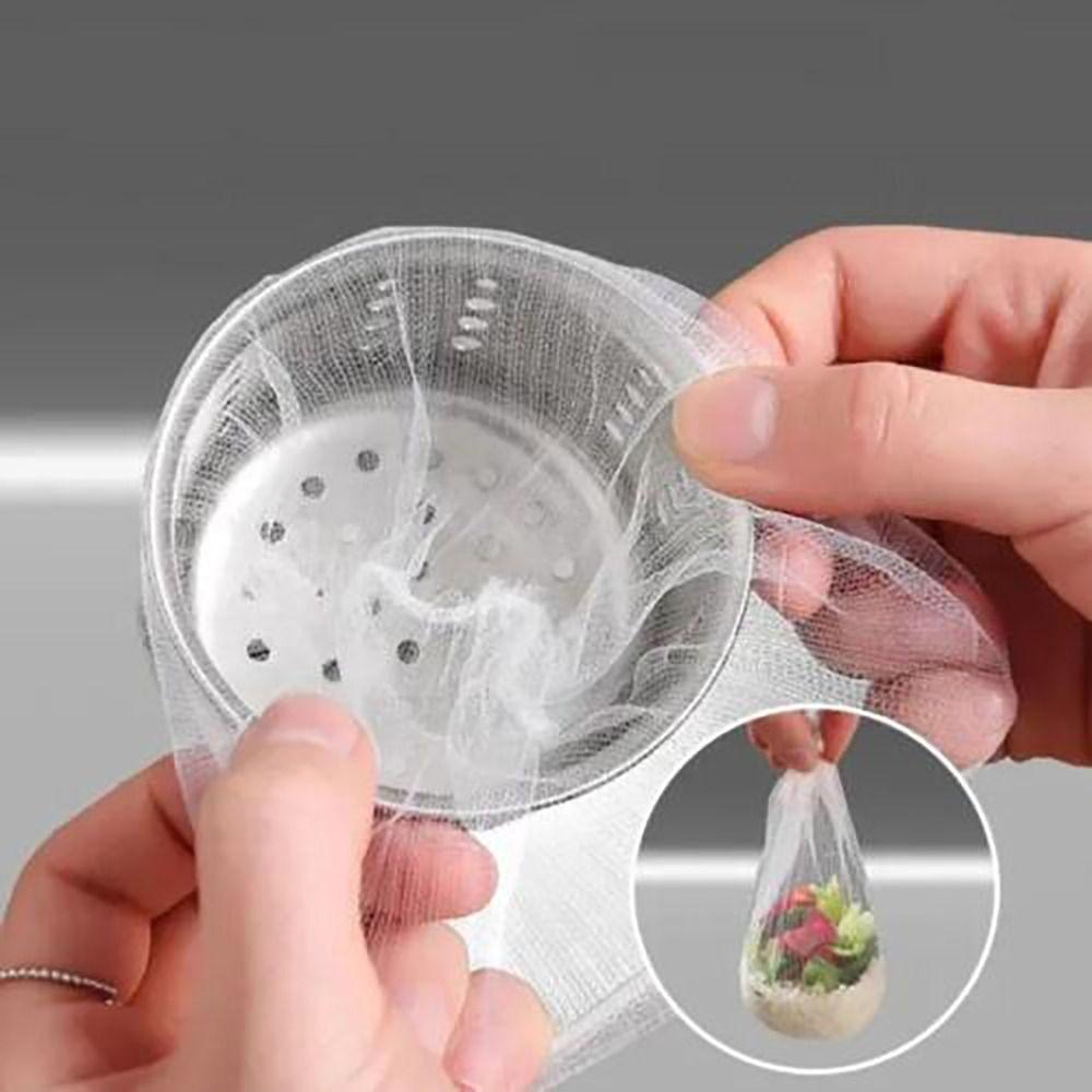 100Pcs/Bag Stretchable Sink Trash Strainer Disposable Sink Mesh Bag  Dishwashing Sink
