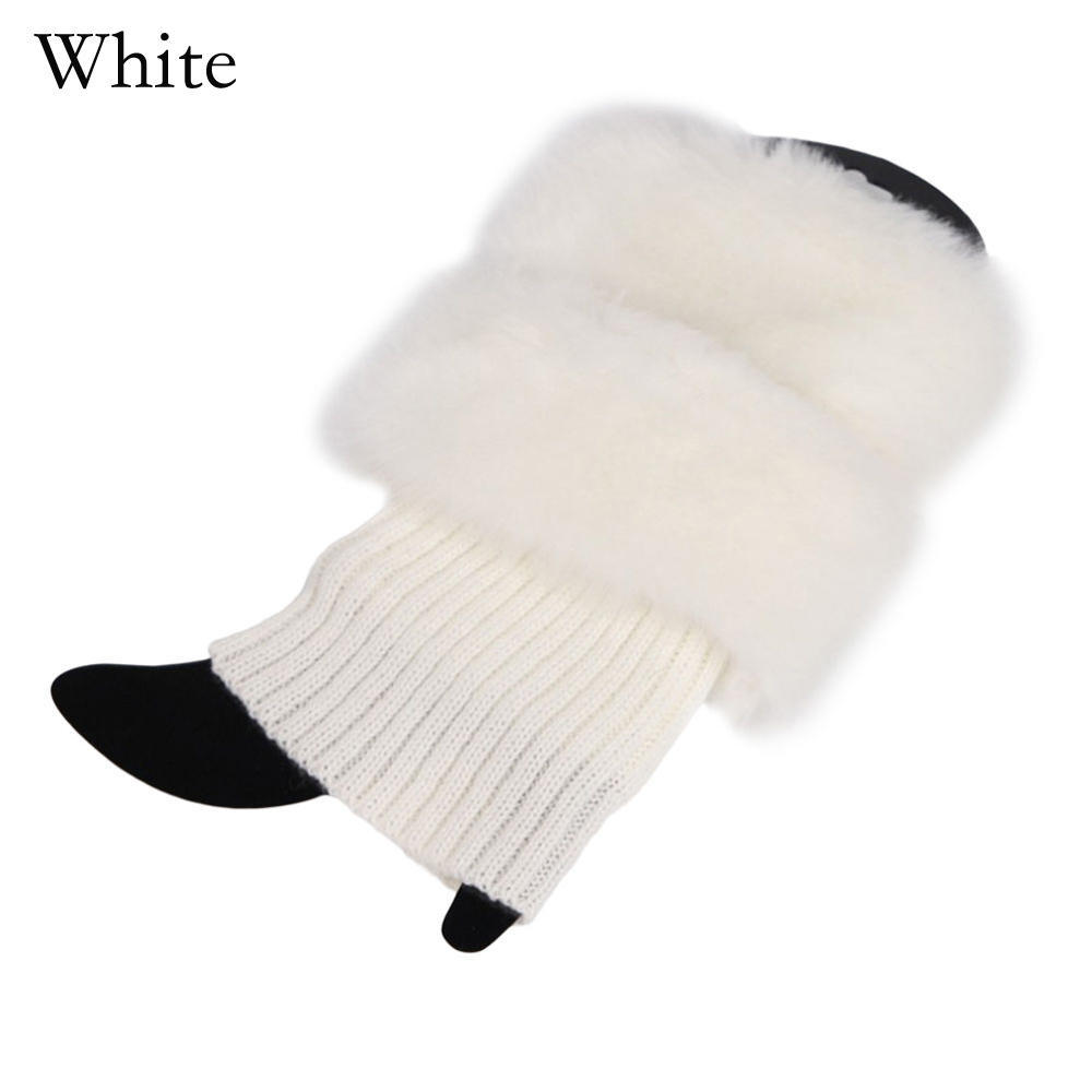 New Cover Fashion Fur  Crochet Knit Boot Socks Leg Warmer Cuffs Toppers Trim