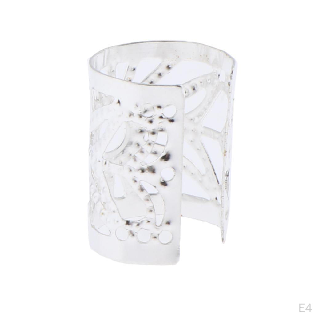 100pcs Adjustable Braids Cuffs Beads Clip Dread Tube