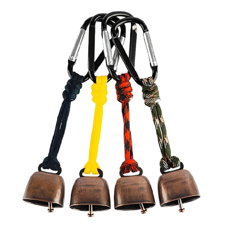Bear Bells Outdoor Metal Pendant Keychains Camping Hiking Bear Protections Loud Cowbell For Outdoor Activity