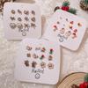 Autumn/Winter Cute Little Bear Rose Silver Needle Earrings - High-End Maillard Ins Style