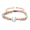 White Pink Opal Natural Stone Weaving Yoga Friendship Bracelet Healing Opal Stone Woven Bracelet