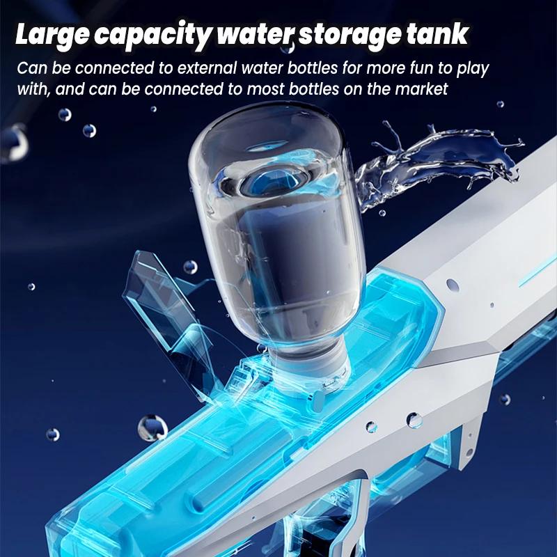 Non-Toxic Electric Water Gun Squirt Pistol Space Battle Guns Child Pool Beach Outdoor Party Fight Shooting Toys Automatic Water Absorption