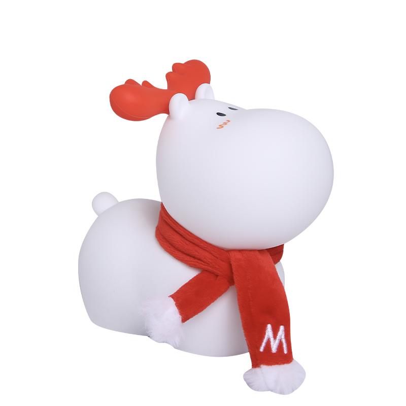 

Милый силиконовый ночник в виде животного, ночник RGB, атмосферная лампа, настольный декоративный ночник, детский рождественский олень, подарок олений