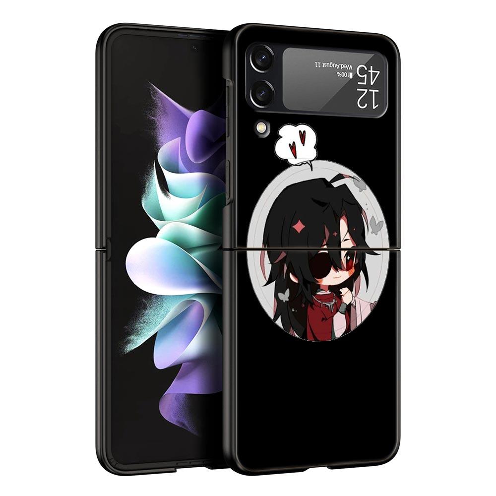Heaven Officials Blessing TGCF Phone Case for Samsung Galaxy Z Flip 3 4 5 Black Folding Mobile Shell Hard Coque Protect Cover
