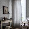 American retro style curtain finished semi-blackout and translucent opaque human printing fringed blind bedroom decorative door curtain