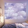 Dreamy Clouds Sky Tapestry Wall Hanging Aesthetic Boho Bedroom Living Room Decor Abstract Purple Blue Art Poster