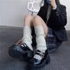 Women Winter Knit Winter 40cm Arm Sleeves Japanese White Black Goth Kawaii Fingerless Gloves Leg Warmers Harajuku Stockings