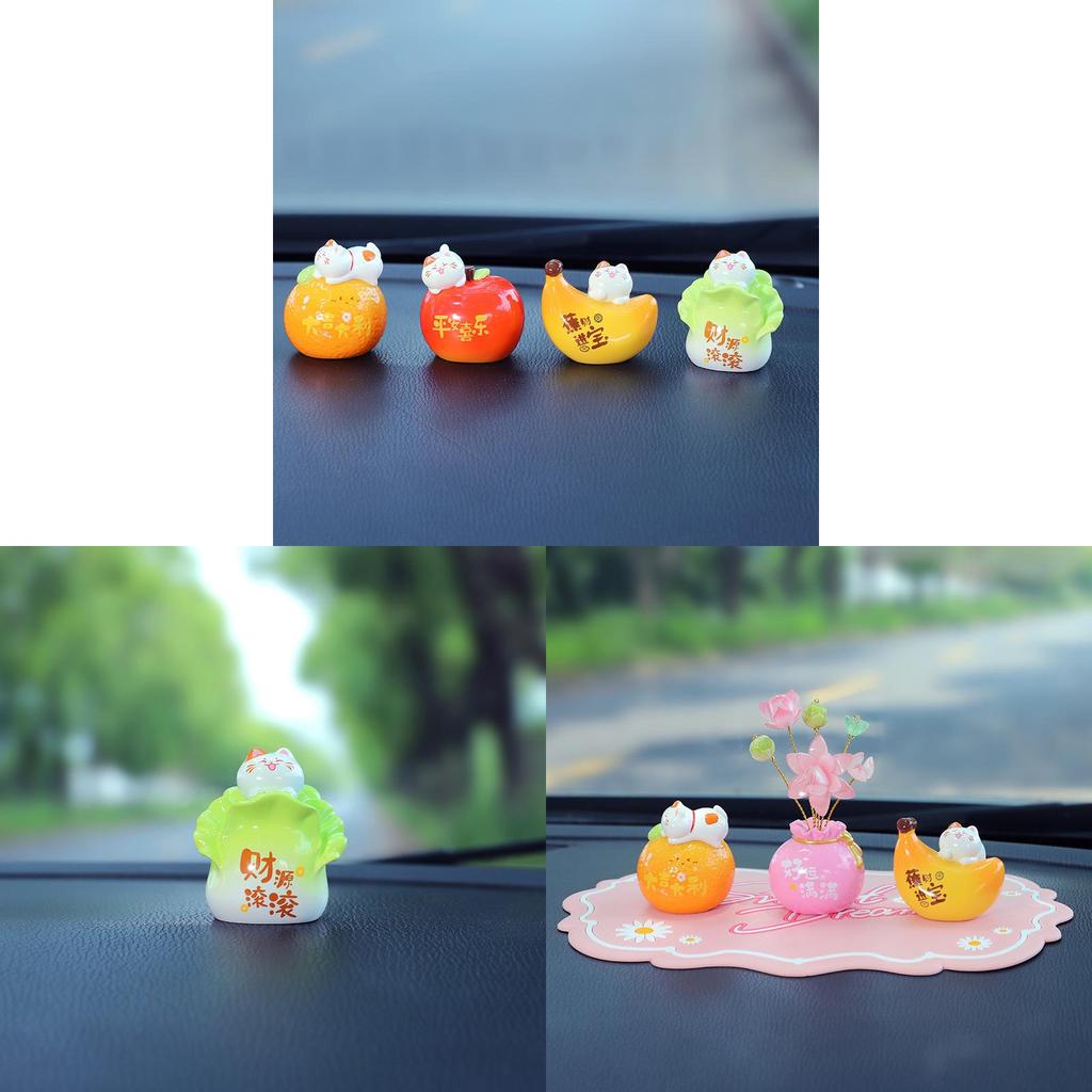 Cats Miniature Car Ornament Resin Creative Car Interior Decor For Gift Giving