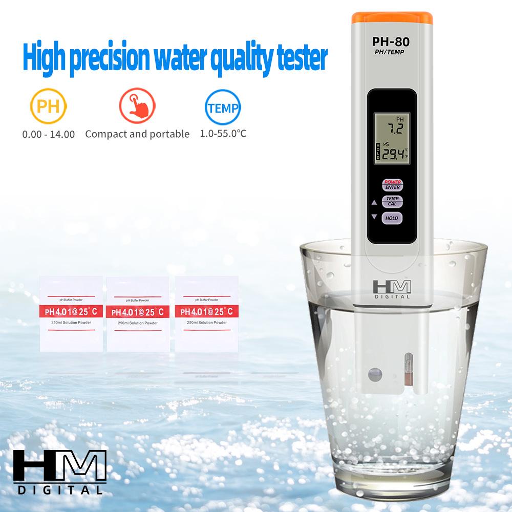 

HM Digital PH-80 PH Temperature Meter Hydro With Automatic Calibration Function Water Quality PH Tester Waterproof