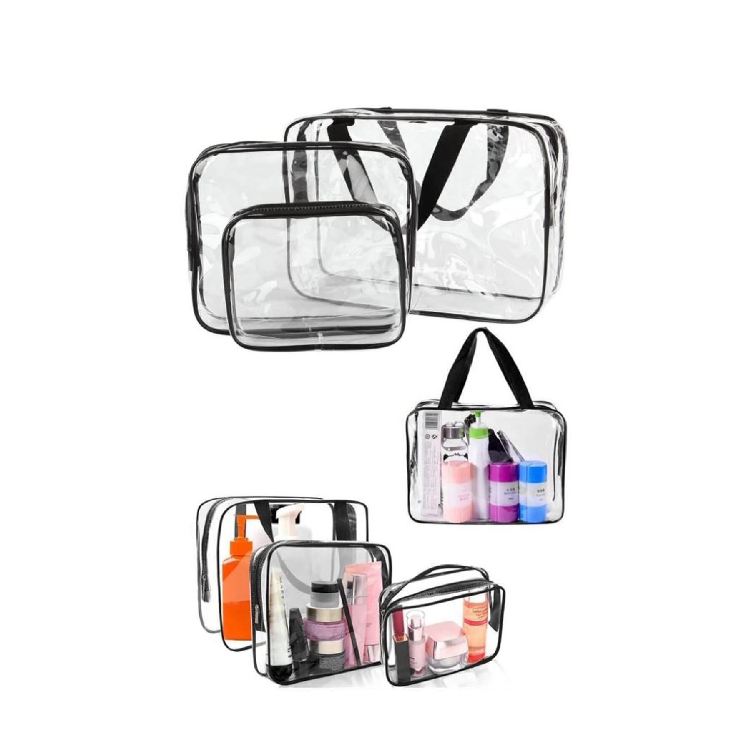 

Women s 3 Pieces Transparent Travel Makeup Bag Transparent Makeup Bag чистий