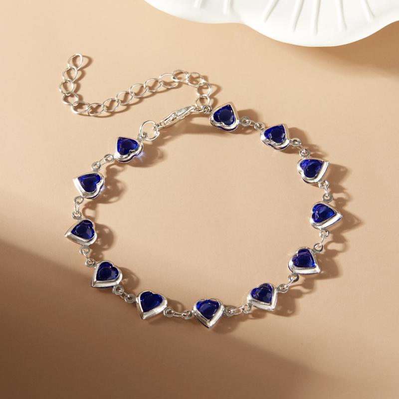 1 stk Dame Flerfarget Hjerte Charm Armbånd Legering Perlesmykker Søt Godterifarge Gave til Reise Fest