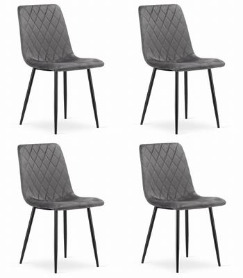 TURIN Chair - Dark Gray Velvet X 4