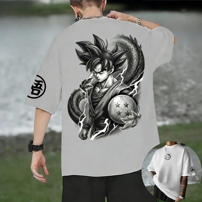 Dragon Ball Wukong Men's Summer T-shirt Retro Street Wear