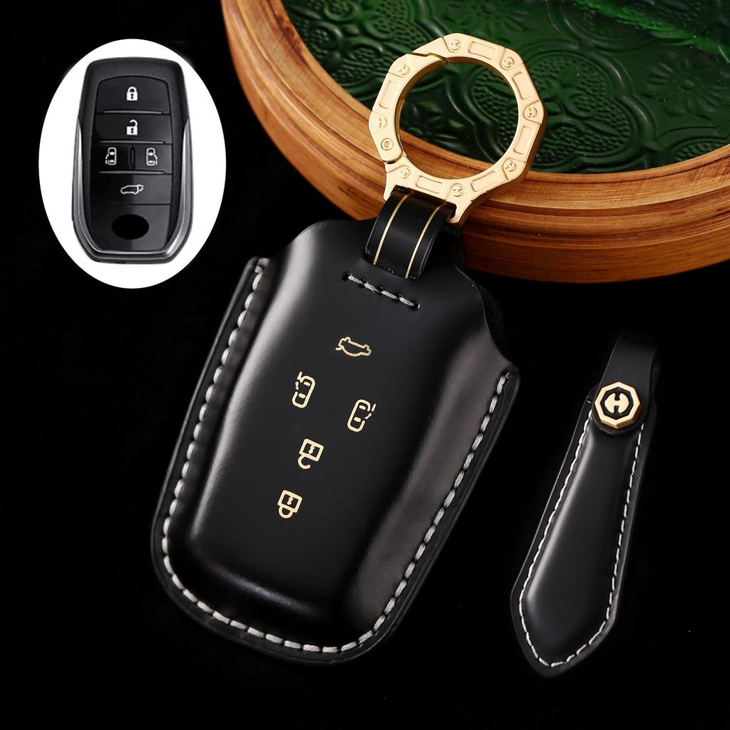 Luxury Leather Key Cover for Toyota Alphard, Previa, Vellfire