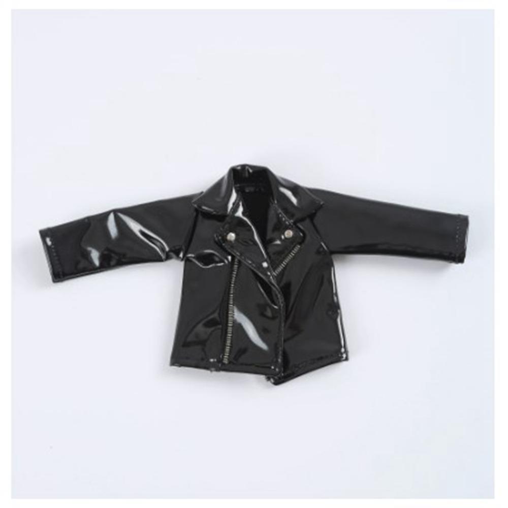 Mini Doll Trousers Clothes Princess PU Leather Jacket Coat for azone ob24 Dolls For blythe Dolls
