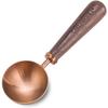 Easyworkz Retro Coffee Measuring Spoon, 10 Gram, Stainless Steel Scoop with Black Walnut Handle (Rose Gold)
