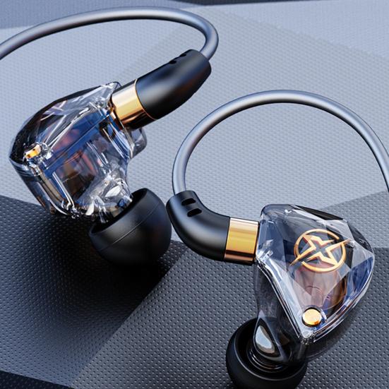 Wired Earphone Universal Noise Reduction 3.5mm L-shaped Plug Dynamic Gaming Headphone with Microphone for Karaoke