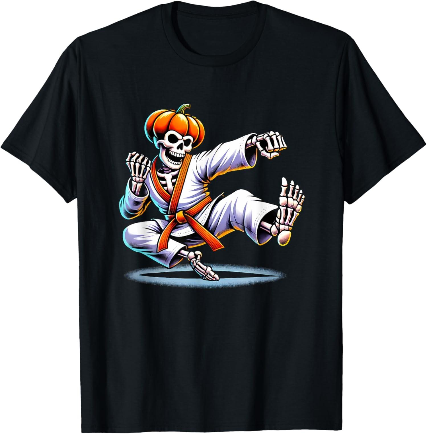 

Funny Halloween Skeleton Karate Cool Costume Unisex T-Shirt 5XL різнокольоровий