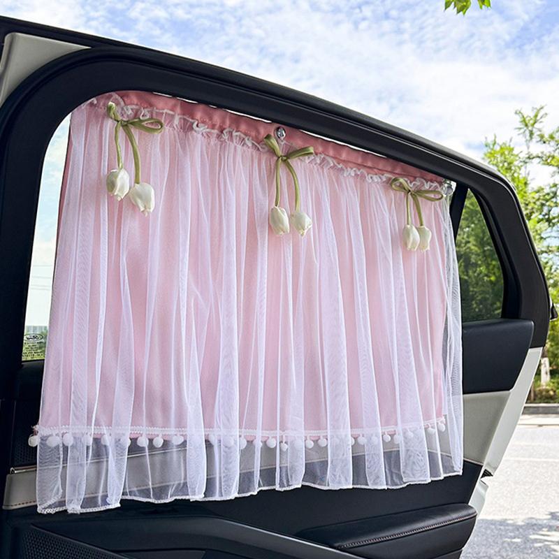 Car Sunshade, -Shaped Decorative Car Sunshade With Double-Layer Privacy And Heat Insulation, Universal Car Sunshade A1