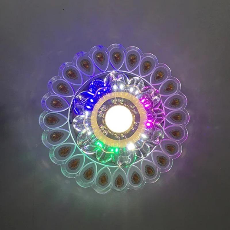 Modern Crystal Glass LED Ceiling Spot Light Corridor Hallway Aisle Porch Ceiling Mounted Recessed Home Decor Lighting Fixture