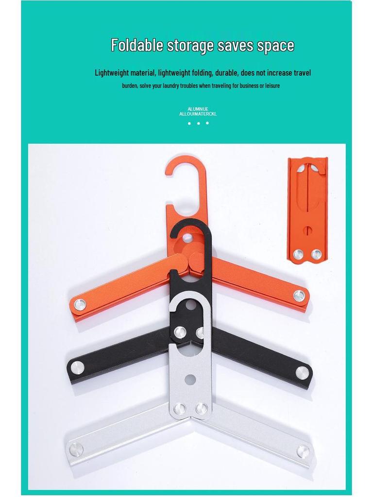 Portable Aluminum Multi-functional Non-slip Folding Travel Hanger