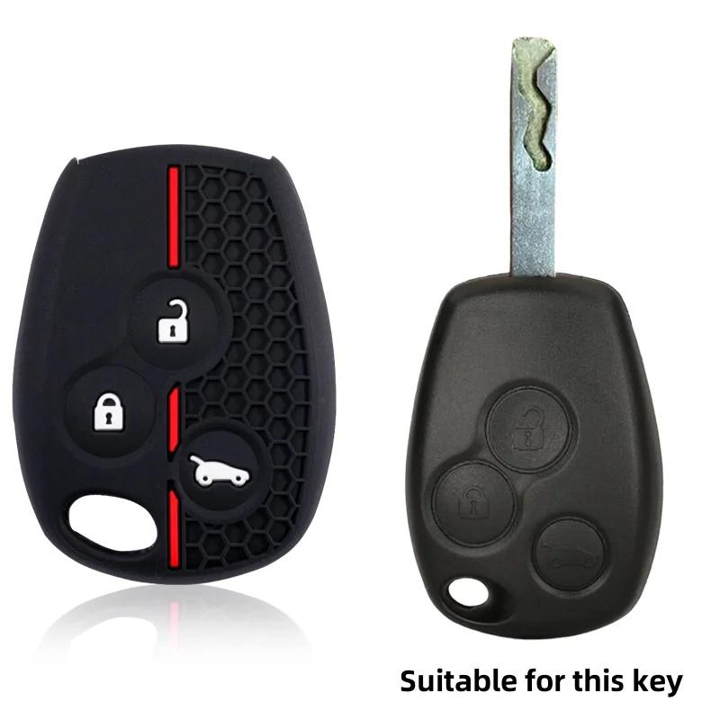 2 3 Buttons Silicone Car Key Case For Renault Trafic Clio Duster Logan Dacia Sandero For Nissan Terrano Almera