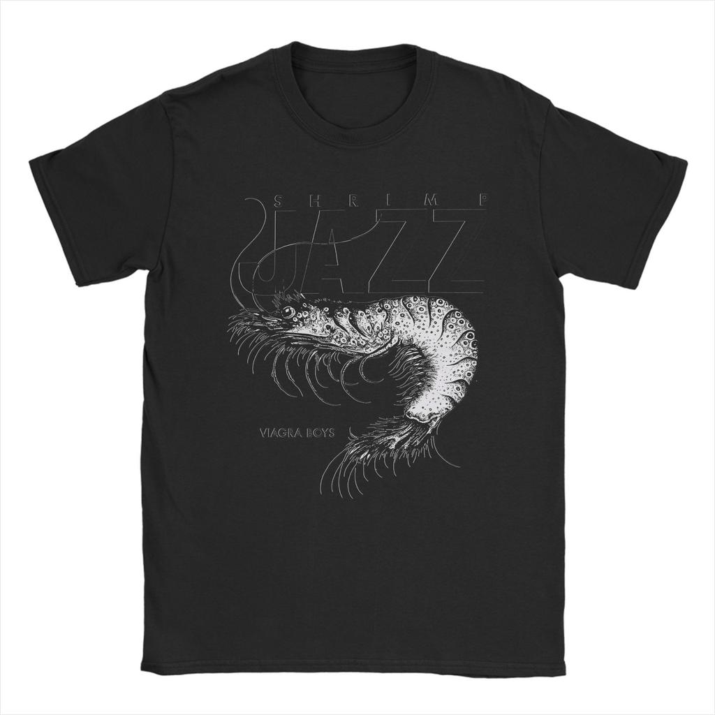 T-shirt Harajuku Estate Rara Viagra Boys Band Sgap Un Gamberetto Jazz Hip Hop T-shirt Cotone Vendita Calda Top a Manica Corta