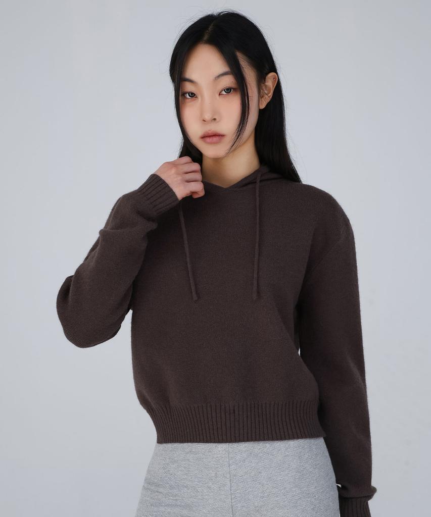 CHICKS Caden Hoodie Knit Brown
