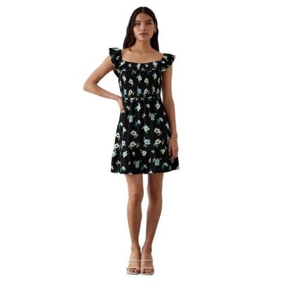 Dorothy Perkins Kadın/Bayan Çiçekli Büzgülü Mini Elbise