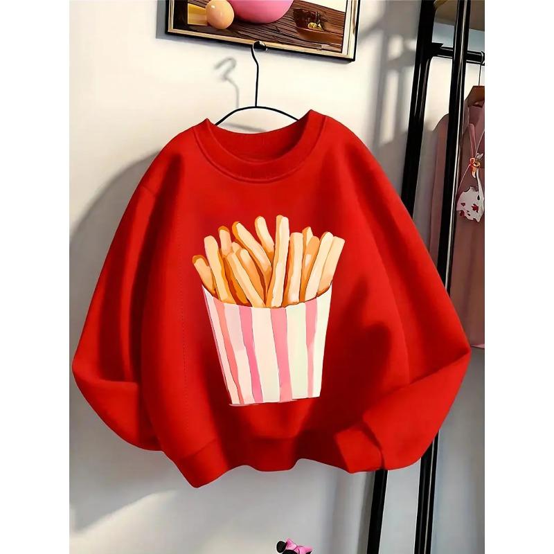 Kids Sweatshirt - Pink And White Striped Pattern Machine Washable, Spring And Autumn, Sportswear ,Casual Wear, Soft , Comfortable, Children's Clothing