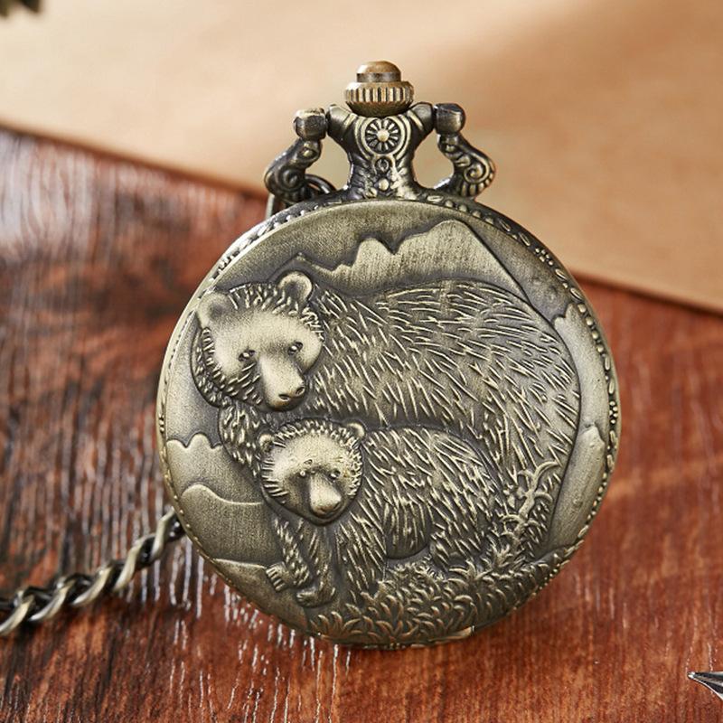 Octopus Squid Spirited Away Chinchilla Retro Copper Mechanical Pocket Watch, Male And Female Student Gift Pocket Watch
