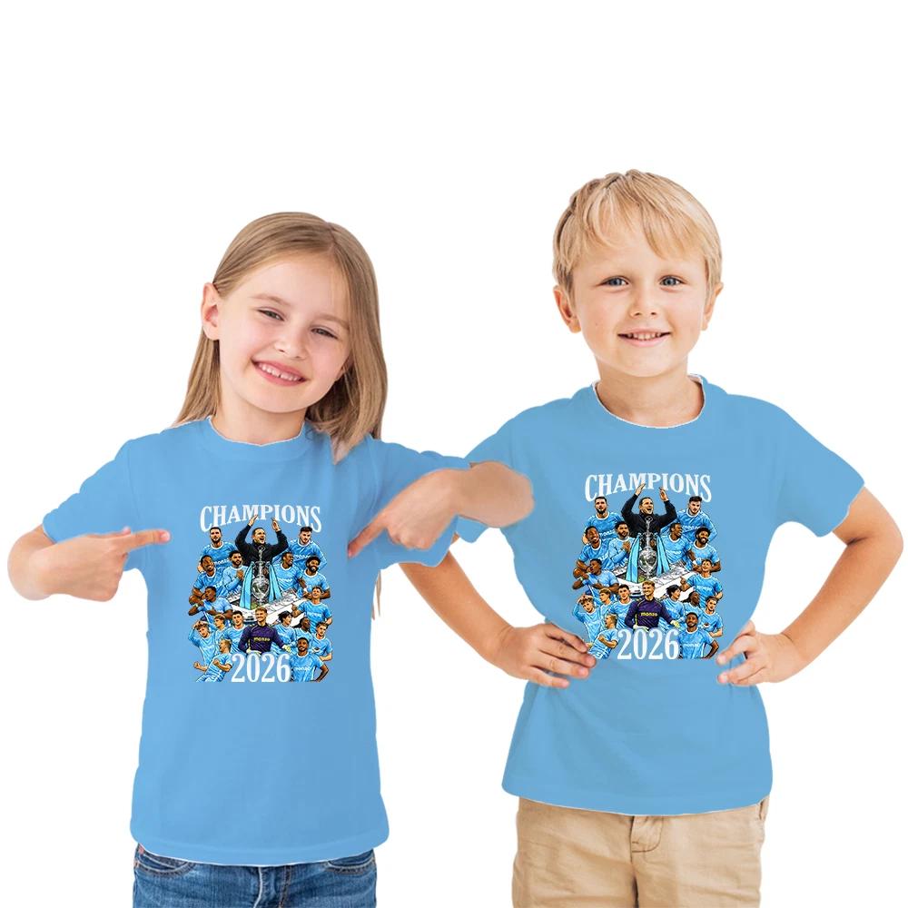 Coventry City Champions 2026 Kids T-Shirt Tee Sky Blues + FREE KEYRING 4XL