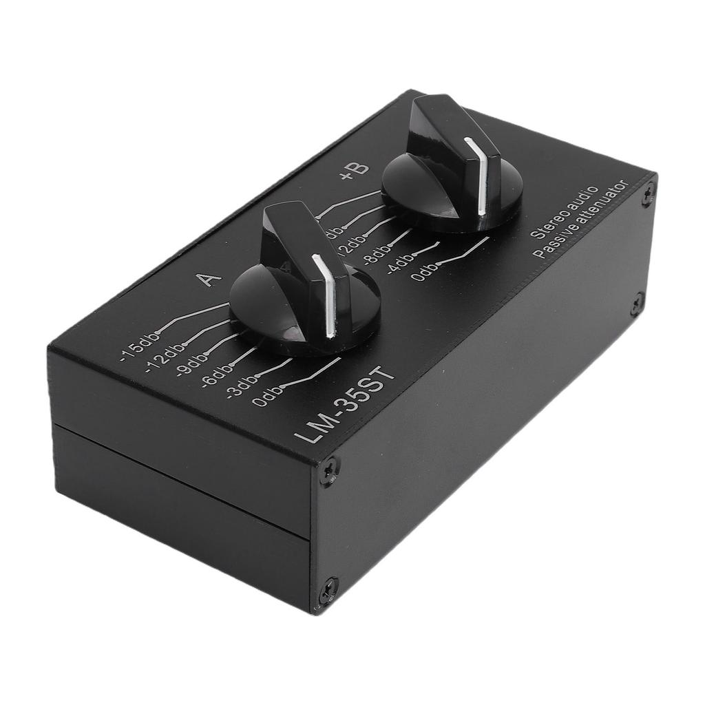 Stereo Sound Passive Attenuator Dual Channel High Levels to Low Levels 6 Switch Mode 3.5mm AV Interface Adjustable